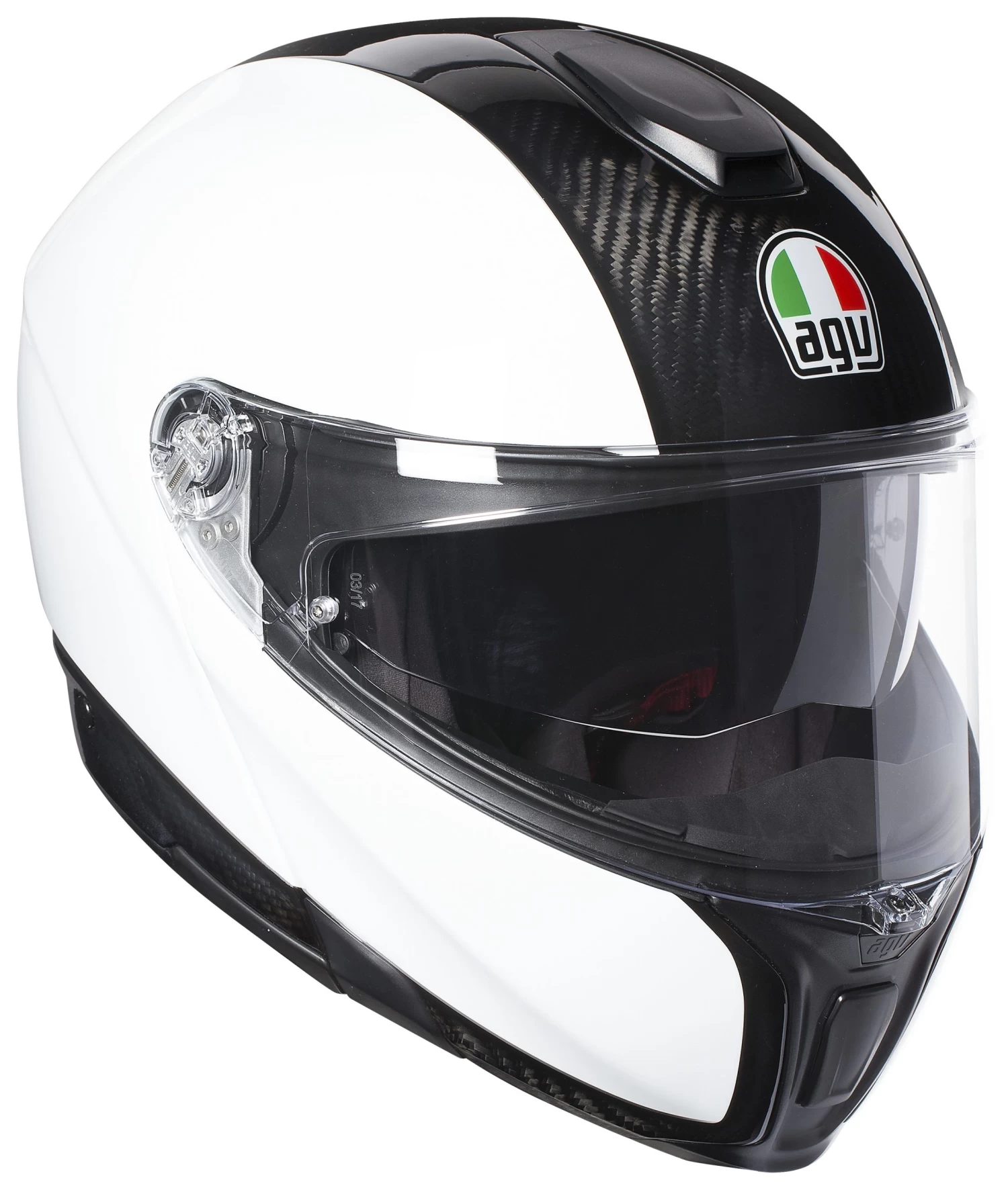 AGV Sportmodular Carbon Helmet White/Black / XS [Open Box]