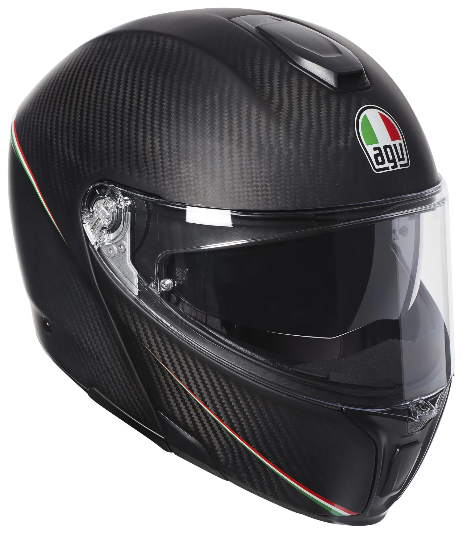 AGV Sportmodular Carbon Tricolore Helmet Matte Black / XL [Blemished - Very Good]