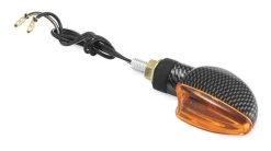 BikeMaster Mini-Stalk Turn Signals -Icon Store bike master mini stalk turn signals carbon amber 2