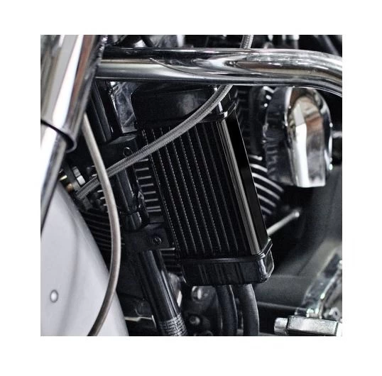 Jagg Vertical Frame Mount Wide Line Oil Cooler For Harley 1955-2022 - Image 2