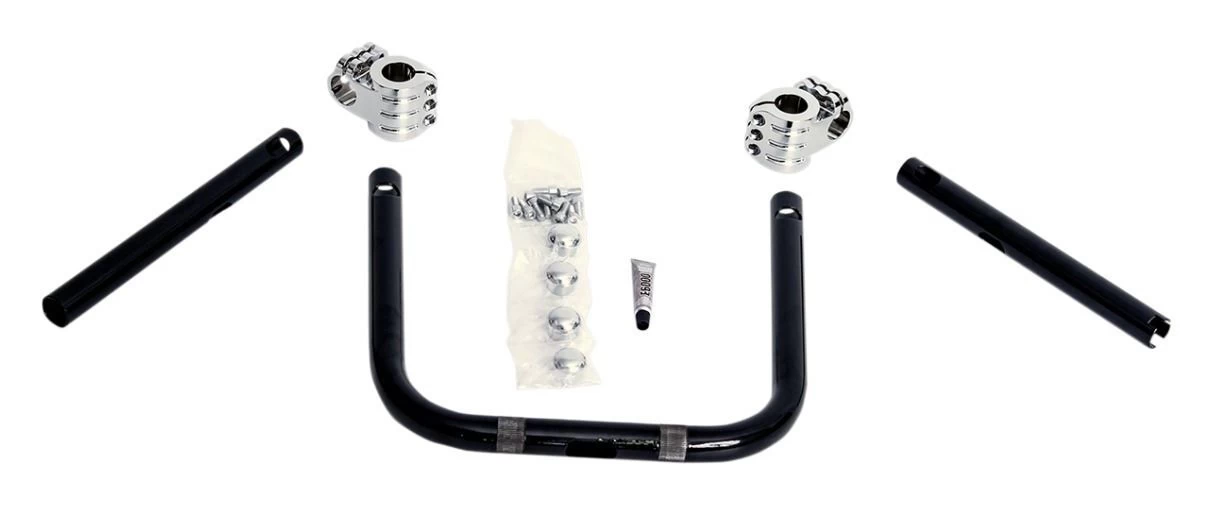 Klock Werks Narrow Kliphanger Handlebars For Harley 10" Tall / Black Bars / Black Clamps [Previously Installed] - Image 4