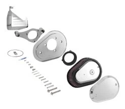 K&N Street Metal Flare Air Intake System For Harley 2017-2023 Mirror Aluminum [Previously Installed] -Icon Store kn street metal flare air intake system for harley20172021 mirror aluminum previously installed mirror aluminum 2