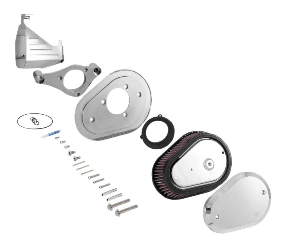 K&N Street Metal Flare Air Intake System For Harley 2017-2023 Mirror Aluminum [Previously Installed] - Image 3