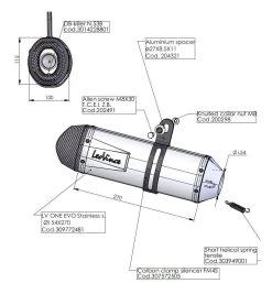 LeoVince LV One EVO Weld-On Muffler -Icon Store leo vince lv one evo universal muffler 1