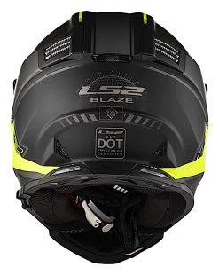 LS2 Blaze Elevation Helmet -Icon Store ls2 blaze elevation helmet matte black hi viz yellow 2