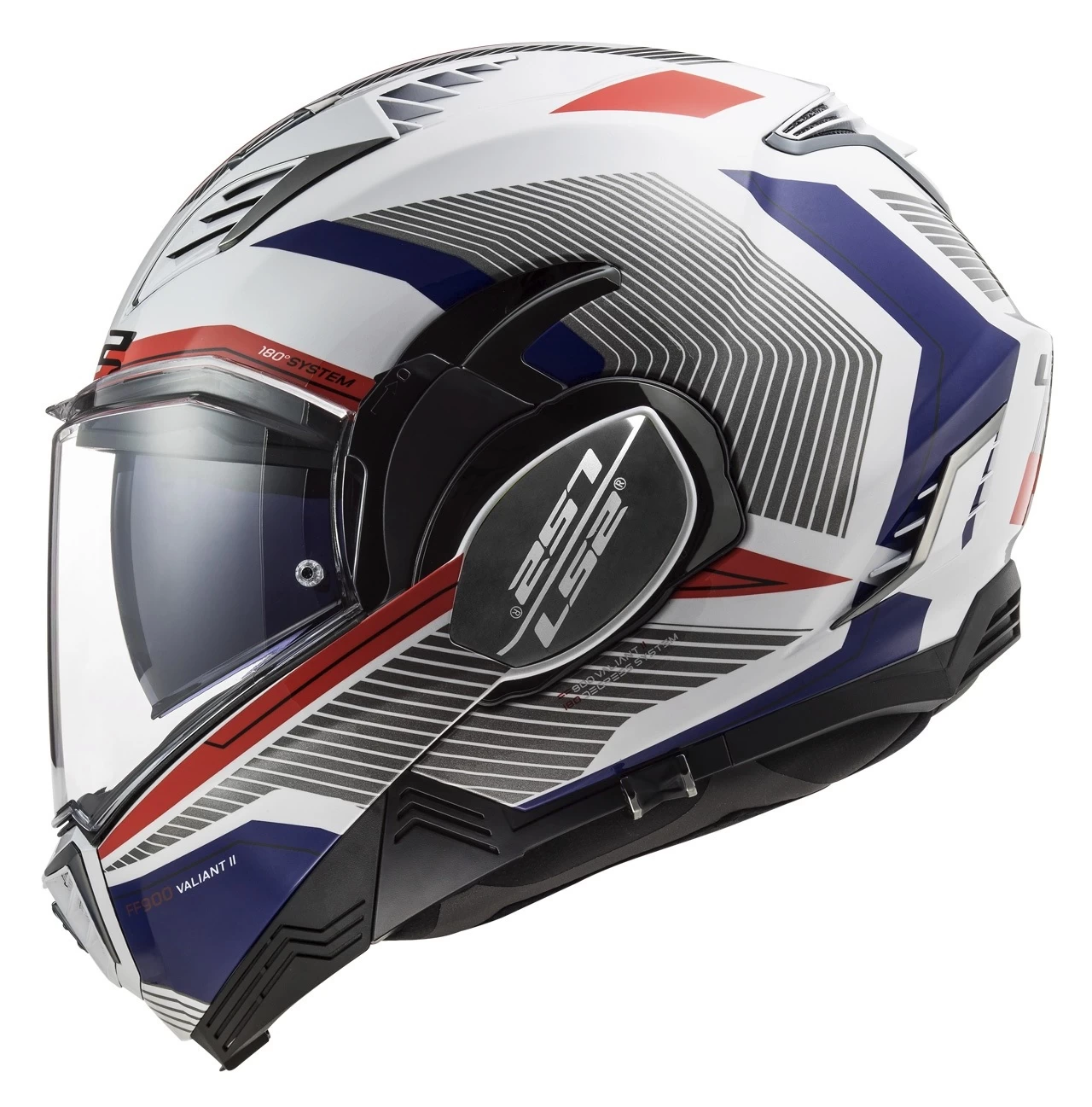 LS2 Valiant II Revo Helmet Red/White/Blue / LG [Open Box] - Image 2