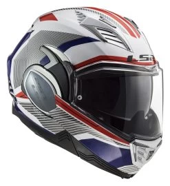 LS2 Valiant II Revo Helmet Red/White/Blue / LG [Open Box] -Icon Store ls2 valiant ii revo helmet red white blue lg open box red white blue 2