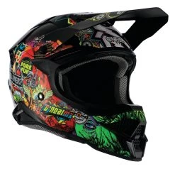 O'Neal 3 Series Crank Helmet Black/Green/Red / 2XL [Open Box] -Icon Store o neal3 series crank helmet black green red2 xl open box black green red 2