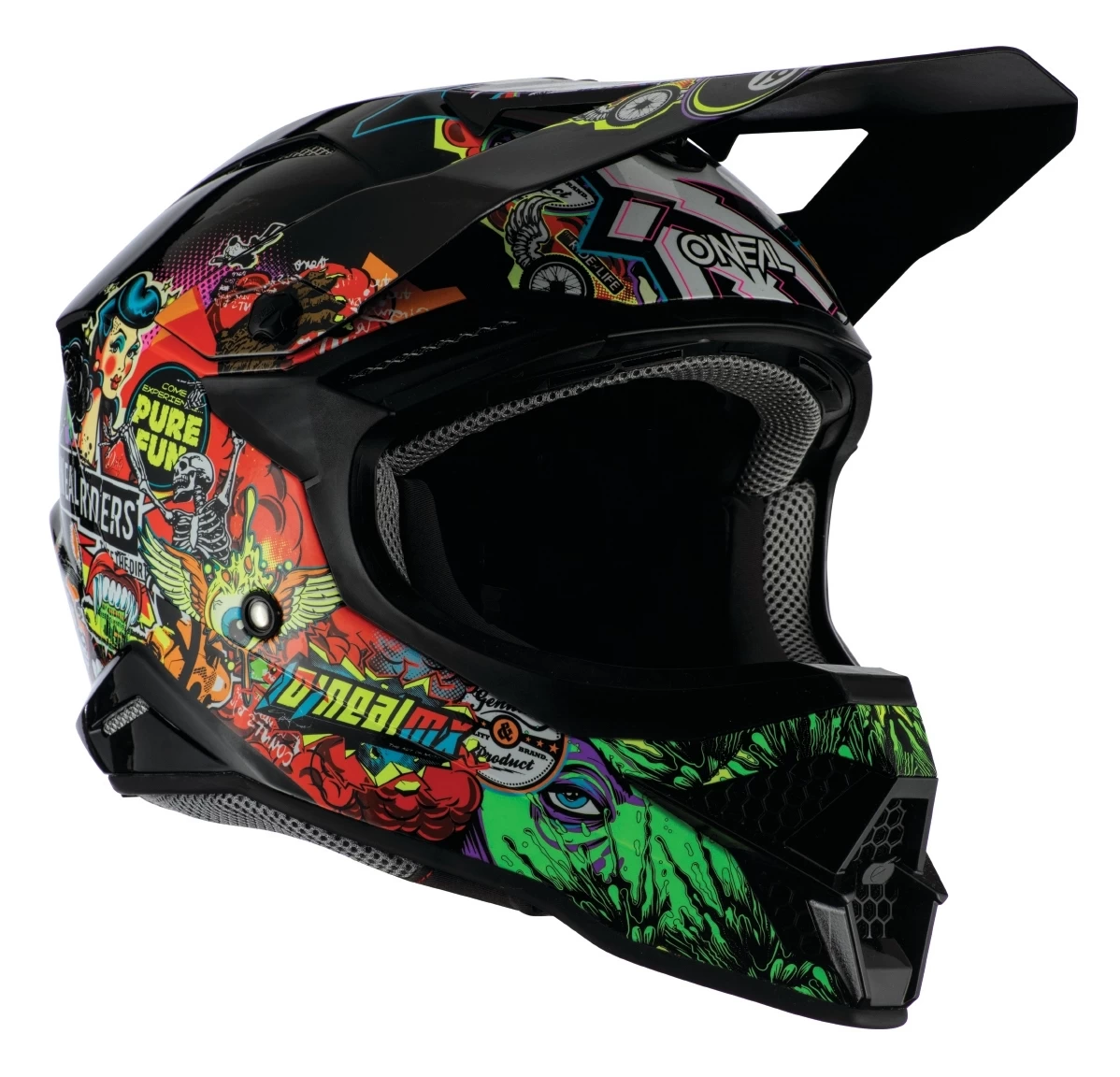 O'Neal 3 Series Crank Helmet Black/Green/Red / 2XL [Open Box] - Image 3