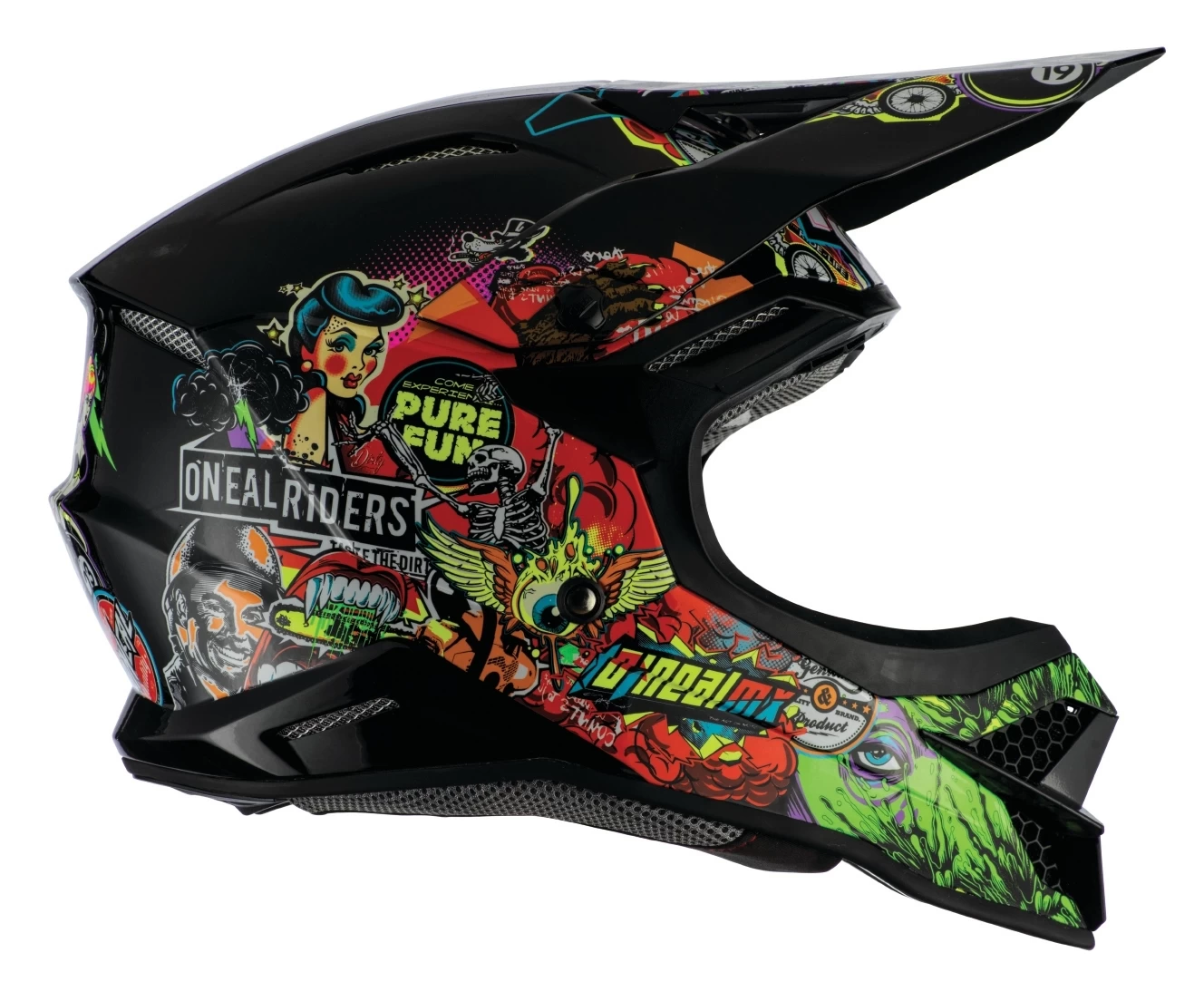 O'Neal 3 Series Crank Helmet Black/Green/Red / LG [Open Box] - Image 4