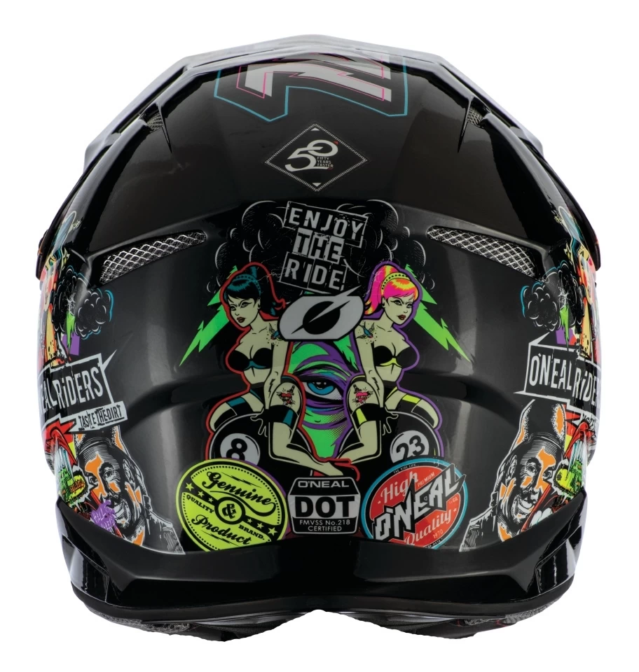 O'Neal 3 Series Crank Helmet Black/Green/Red / LG [Open Box] - Image 6