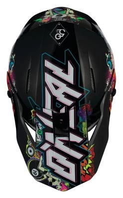 O'Neal 3 Series Crank Helmet Black/Green/Red / LG [Open Box] -Icon Store o neal3 series crank helmet black green red lg open box black green red 6