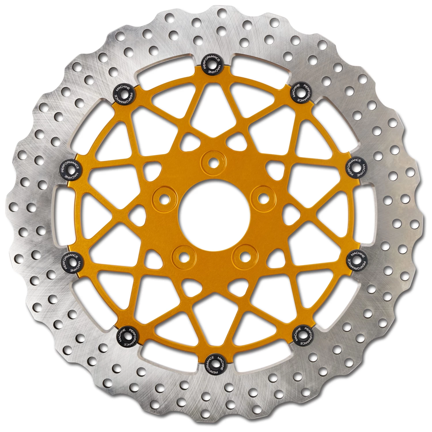 Performance Machine Speedstar 13" Floating Front Brake Rotor For Harley 2000-2023 4 Performance Machine Speedstar 13" Floating Front Brake Rotor For Harley 2000-2023 - Image 2