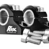 Rox 1-1/4" Block Offset Risers For 7/8" Or 1-1/8" Handlebars -Icon Store rox114 block offset risers for118 handlebars black anodized