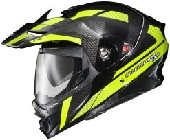 Scorpion EXO-AT960 Hicks Helmet -Icon Store scorpion exoat960 hicks helmet black hi viz yellow