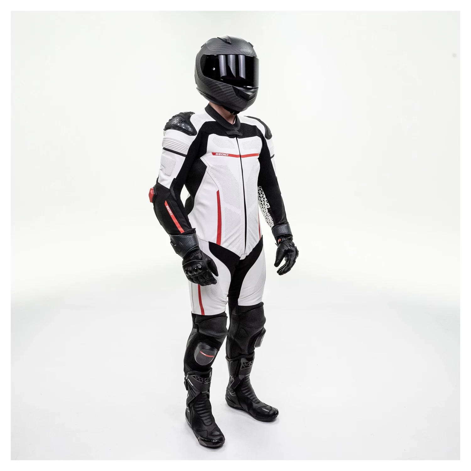 Sedici Corsa One-Piece Race Suit White/Black/Red / 54 [Blemished - Very Good]