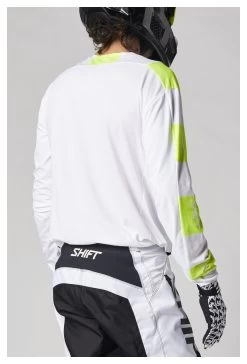 Shift Black Label Flame Jersey -Icon Store shift label flame jersey wht white hi viz yellow 2