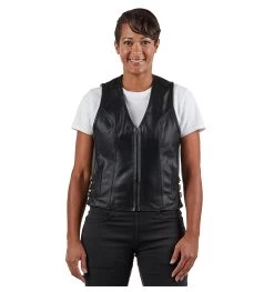 Street & Steel Nightstar Women's Leather Vest -Icon Store street steel nightstar womens leather vest 2
