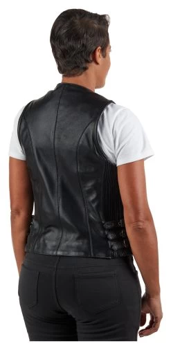 Street & Steel Nightstar Women's Leather Vest -Icon Store street steel nightstar womens leather vest 3