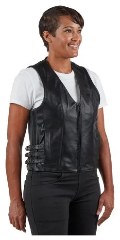 Street & Steel Nightstar Women's Leather Vest -Icon Store street steel nightstar womens leather vest 4